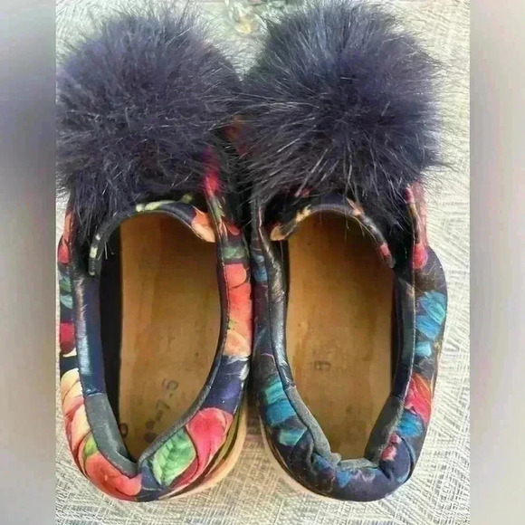 Sam Edelman Leya Pom Pom Platform Slip on Sneakers Floral Multicolor Size 7.5M - Picture 6 of 8